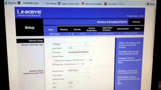 Config linksys pppoe