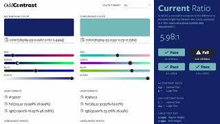 Color contrast checker with Oklch, Oklab, and P3 support