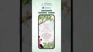 Baby Shower ceremony invitation video in english language with garden design 2775