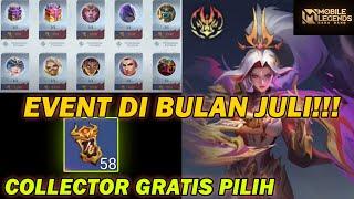 EVENT YANG PALING WORTIT DI BULAN JULI 2024 BESOK !!! ADA BANYAK COLLECTOR DAN SKIN GRATIS MLBB 2024