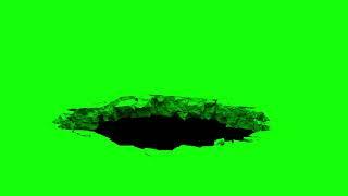 Ground Collapse Crack Green Screen Animation Background
