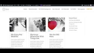 Block Extended 3 Columns and Sidebar using Divi Blog Extras