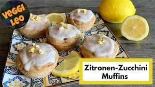 Vollkorn Zitronen-Zucchini Muffins | fettfrei, saftig und lecker