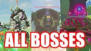 Zelda: Breath of the Wild - All OVERWORLD BOSSES and DEFEAT ANIMATIONS