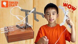 We Built a Hydraulic Claw! KiwiCo Tinker Unboxing and Review 2021 | STEM Project