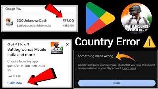 95% off playstore Country Error Problem | 95% off Playstore something went wrong problem solved 