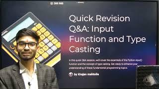 python quick revision|| input and type casting|| tech treasure