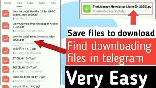 Where to find downloading files in telegram | how to save files to download in telegram