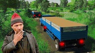 МЕХАНИК УГНАЛ ГРУЗОВИК И ПЫТАЛСЯ ПРОДАТЬ ЗЕРНО НА БАЗАРЕ - Farming Simulator 19