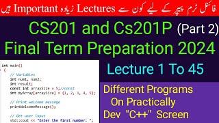 cs201 final term preparation 2024| cs201p final term preparation 2024 | cs201 final term subjective