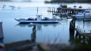 Opua Car Ferry Tilt Shift Effect Timelapse.