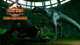 Blue Vs Scorpius Rex | Jurassic World Camp Cretaceous