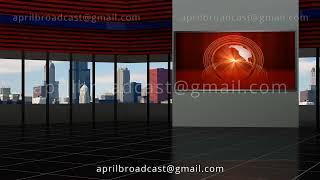 News TV Studio Set 92 - Virtual Green Screen Background Loop