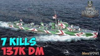 World of WarShips | Icarus | 7 KILLS | 137K Damage - Replay Gameplay 4K 60 fps