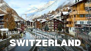 8 days winter travel itinerary Switzerland