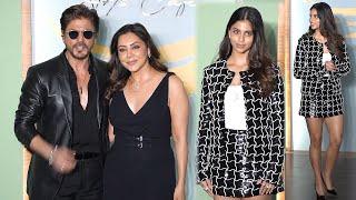 Shahrukh Khan With Gauri Khan and Suhana Khan at NMACC Arts Cafe Launch