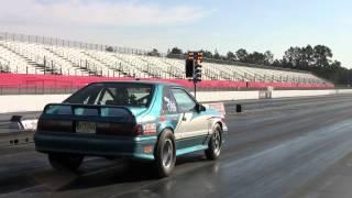 NHRA Stock Eliminator SVT Cobra Mustang Burnout & Launch, Evan Smith