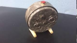 Vintage Mechanical Alarm Clock Slava 11 Jewels Russian Russia Soviet USSR Rare