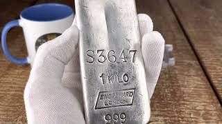 ️‍ Engelhard 1kg Silver Bar ️‍ My first 1kg Bar #engelhard #silverbar #stacker #prepper #1kg