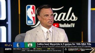 Worst NBA finals ever - Tim Legler on Boston Celtics win NBA Champs after beat Mavs 106-88 Game 5
