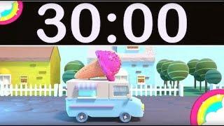 30 Minute Timer Countdown with Music for Kids Ice Cream Truck & Rainbow!