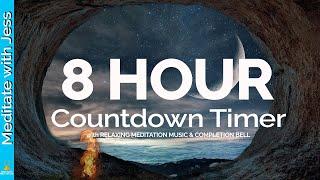 528Hz 8 Hour Timer | Count Down 8 Hours | Relaxing Sleep Music Timer | Meditation | Sleep Music