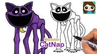 How to Draw Monster CatNap | Smiling Critters Poppy Playtime