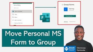 How to Move Personal MS Forms to Group