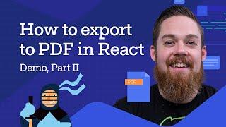 How to Export to PDF in React: Invoices and Charts | React PDF Generator Part 2