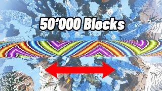 Longest Optical Illusion Roller Coaster in Minecraft History! (50`000 Blocks) Timelapse