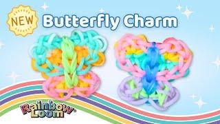 NEW Butterfly Charm Rainbow Loom Tutorial by Angelynn (TutorialsByA™)