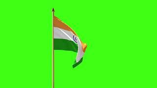 Indian Flag Green Screen / Silver screen animation/