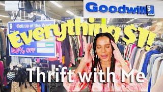 GOODWILL THRIFT WITH ME | EVERYTHING $1!!! | Styling Thrift Haul | Model Image