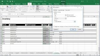 Inventory Management System Part 1 - Creating Inventory Sheet with Dropdown List