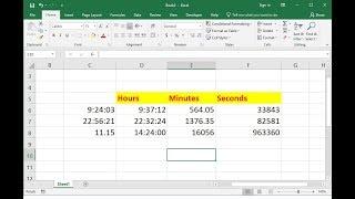 MS Excel: How to Convert Time into Hours, Minutes & Seconds