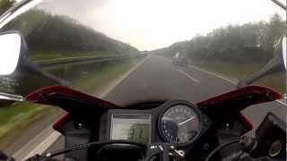 TOP Speed Honda CBR 600 on German Autobahn