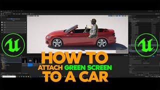 Unreal Engine Attach green screen to a car   #unrealengine5