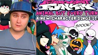 "ANIMAL" BUT EVERY TURN A NEW CHARACTER SINGS IT - FRIDAY NIGHT FUNKIN ANIMATION BY FERA | Reaction