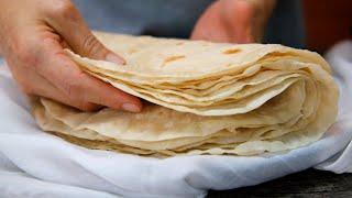 แผ่นแป้งตอติญ่าใช้วัตถุดิบแค่ 4 อย่าง บอกเทคนิคแป้งนุ่ม Lard tortillas use only 4 ingredients