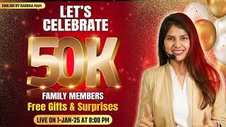 Let's Celebrate 50k Subscribers | Big Surprise | English by Barkha Mam