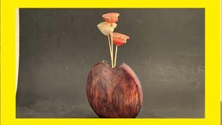 Multi Axis Disc Flower Vase | 4-Ways Woodturning Collaboration