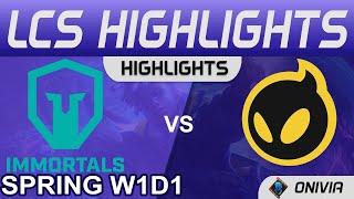 IMT vs DIG Highlights LCS Spring Season 2022 W1D1 Immortals vs Dignitas by Onivia