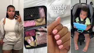 VLOG: Vacation Prep, Outfit Planning, Toddler Travel Essentials, Baby’s First Plane Ride