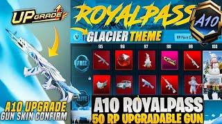 A10 Royal Pass Leaks Is Here  Upgradable Gun Skin & 100 RP Set | Glacier Scar-L In 3.5 Update |PUBGM