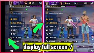 how to set full screen display on free fire || free fire Mein screen ko full kaise karen !!