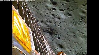 Chandrayaan-3 landing - Onboard camera view