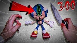 (ЖУТКО) РАЗРЕЗАЛ РЕАЛЬНОГО SONIC.EXE в 3:00 *что внутри соника*