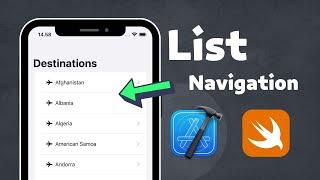 How to create Lists with Navigation in Xcode (SwiftUI / iOS)