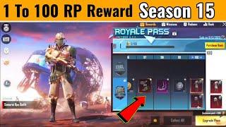 Season 15 RP 1 to 100 Rewards Full Video || Pubg Mobile Season 15 All Rewards 100%