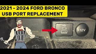 2021 - 2024 FORD BRONCO _ ESCAPE USB - CHARGER PORT REPLACEMENT TUTORIAL